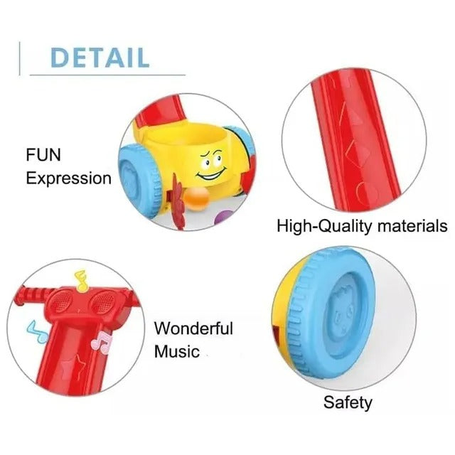 Huanger 2-in-1 Kids Ball Popper & Scooper Walker With Music