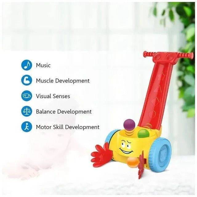 Huanger 2-in-1 Kids Ball Popper & Scooper Walker With Music