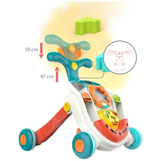 Huanger Baby Walker Push Activity Toy With Light & Music