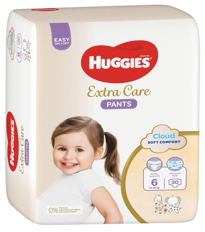 Huggies Extra Care Pants - Sizes 3 / 4 / 5 / 6