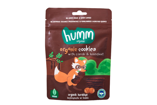 Humm Organic Vegan Cookies With Carob And Hazelnut (55g)