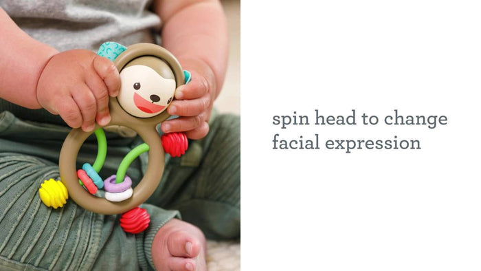 Infantino Busy Lil Sensory Rattle (Monkey)