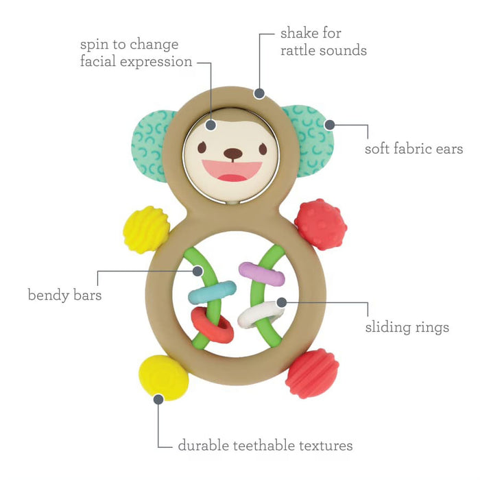 Infantino Busy Lil Sensory Rattle (Monkey)