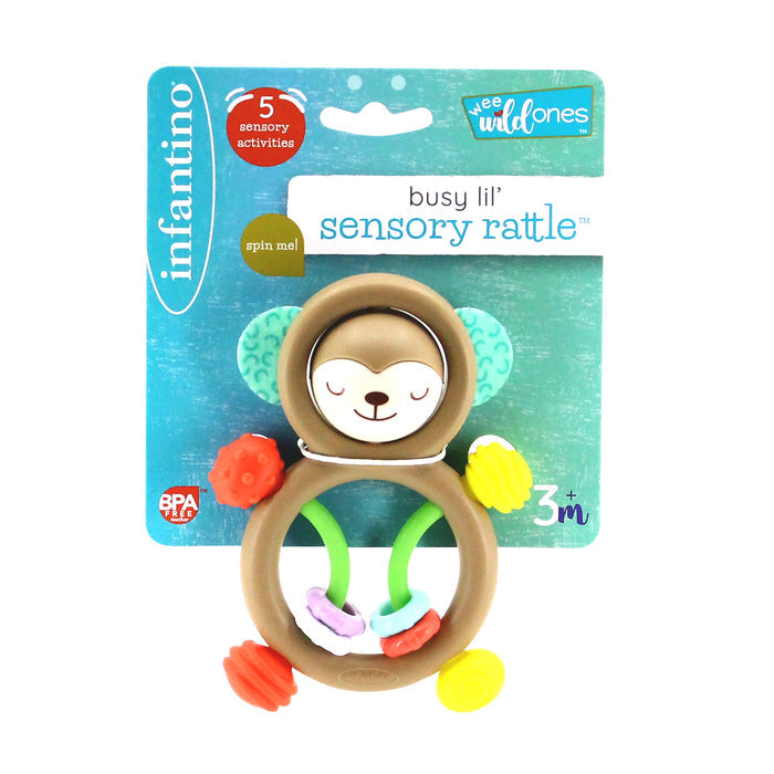 Infantino Busy Lil Sensory Rattle (Monkey)