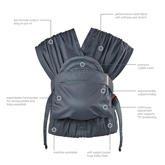 Infantino Hug and Cuddle Wrap Carrier for Newborns