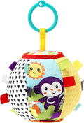 Infantino Sensory Ribbon & Chime Ball Toy for Baby From 0 Months and Above Multicolor.