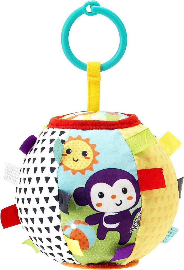 Infantino Sensory Ribbon & Chime Ball Toy for Baby From 0 Months and Above Multicolor.