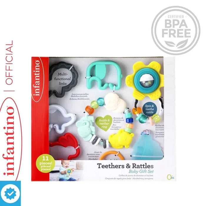 Infantino Teether and Rattles Baby Gift Set