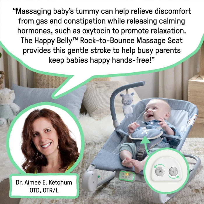 Ingenuity Happy Belly Rock To Bounce Massage Seat