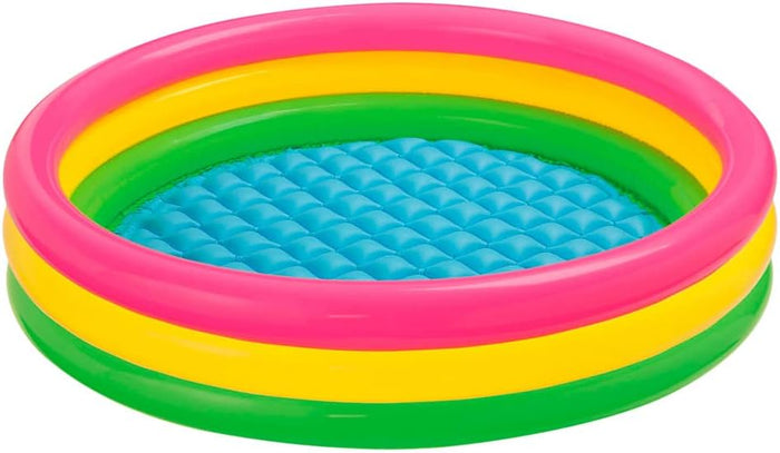 Intex Sunset Glow Pool, 3-Ring, W/ Infl. Floor 1.14mx25cm