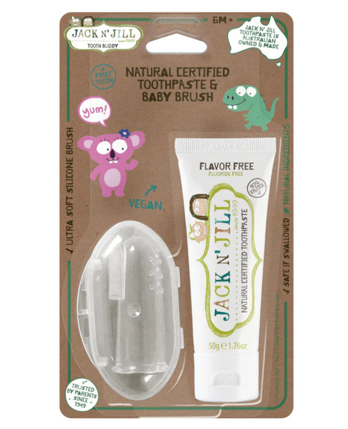 Jack N' Jill Tooth Buddy Flavor Free & Silicone Finger Brush