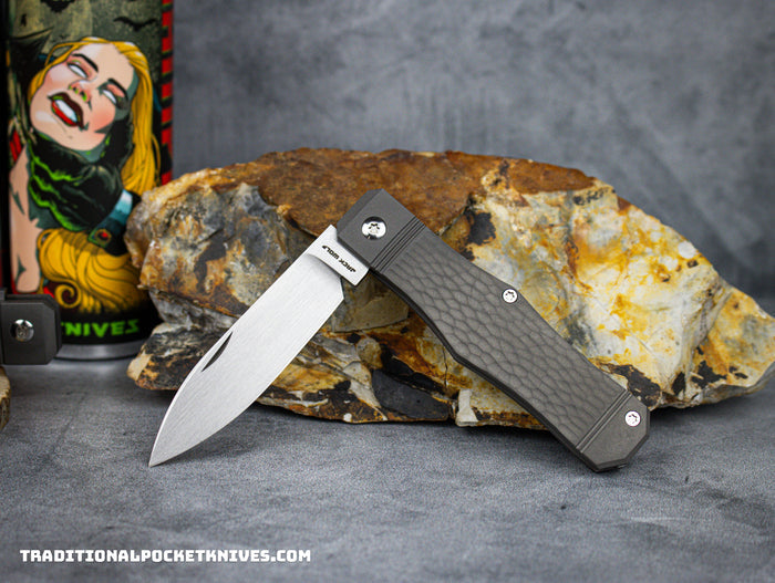 Jack Wolf Knives Vampire Jack Jigged Dark Blasted Titanium