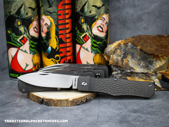 Jack Wolf Knives Vampire Jack Jigged Dark Blasted Titanium