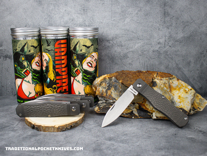 Jack Wolf Knives Vampire Jack Jigged Dark Blasted Titanium