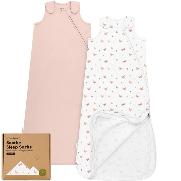 Keababies 2-Pack Soothe Sleep Sacks (Butterflies)