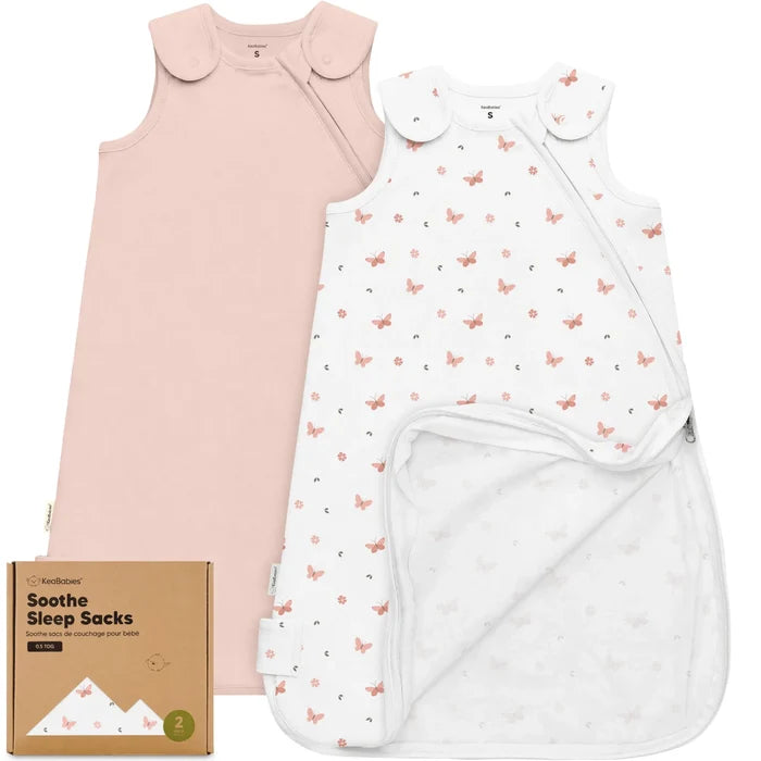 Keababies 2-Pack Soothe Sleep Sacks (Butterflies)