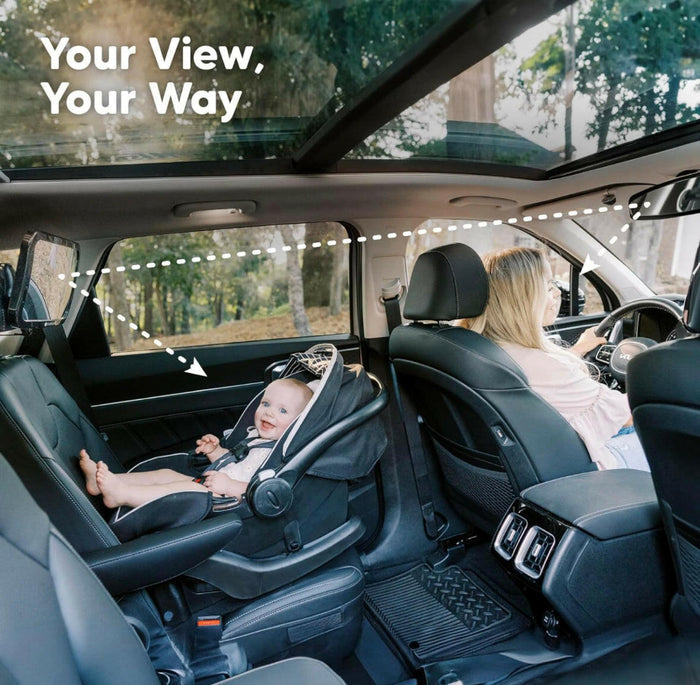 Large Shatterproof Baby Car Mirror - Safety Baby Car Seat Mirror.