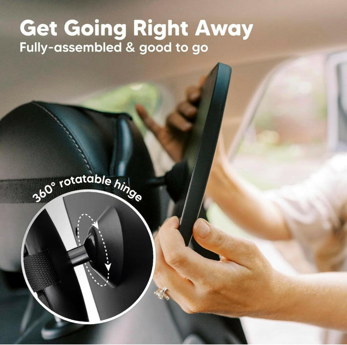 Large Shatterproof Baby Car Mirror - Safety Baby Car Seat Mirror.