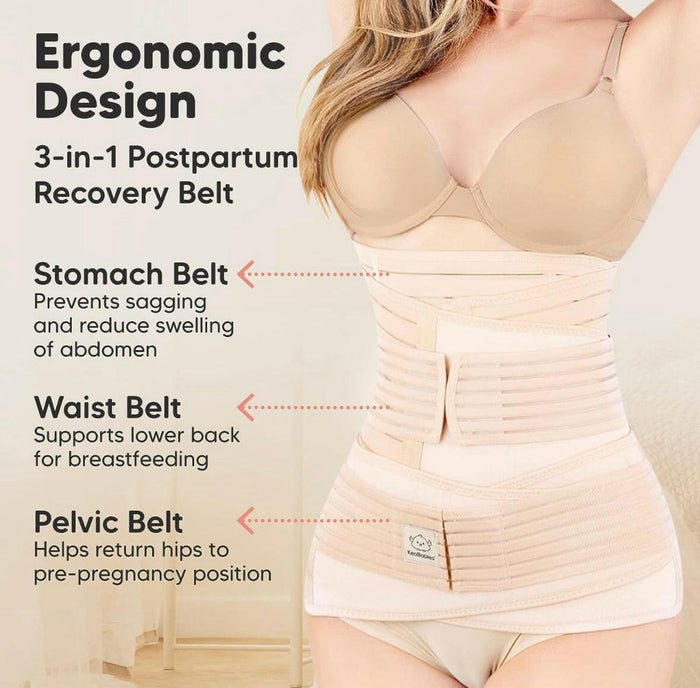 3 in 1 Postpartum Belly Support Recovery Wrap Pregnancy Band After Birth Brace
