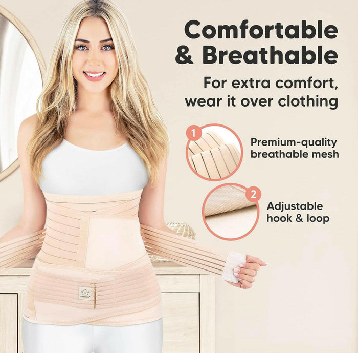 3 in 1 Postpartum Belly Support Recovery Wrap - Postpartum Belly Band, After Birth Brace.
