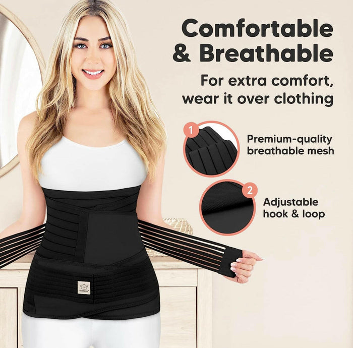 3 in 1 Postpartum Belly Support Recovery Wrap - Postpartum Belly Band, After Birth Brace.