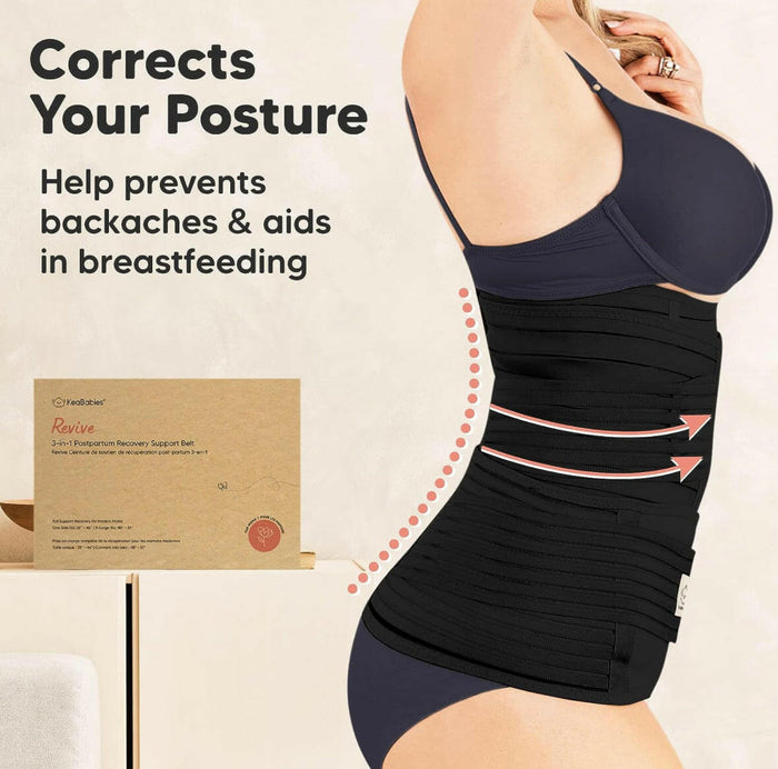 3 in 1 Postpartum Belly Support Recovery Wrap - Postpartum Belly Band, After Birth Brace.
