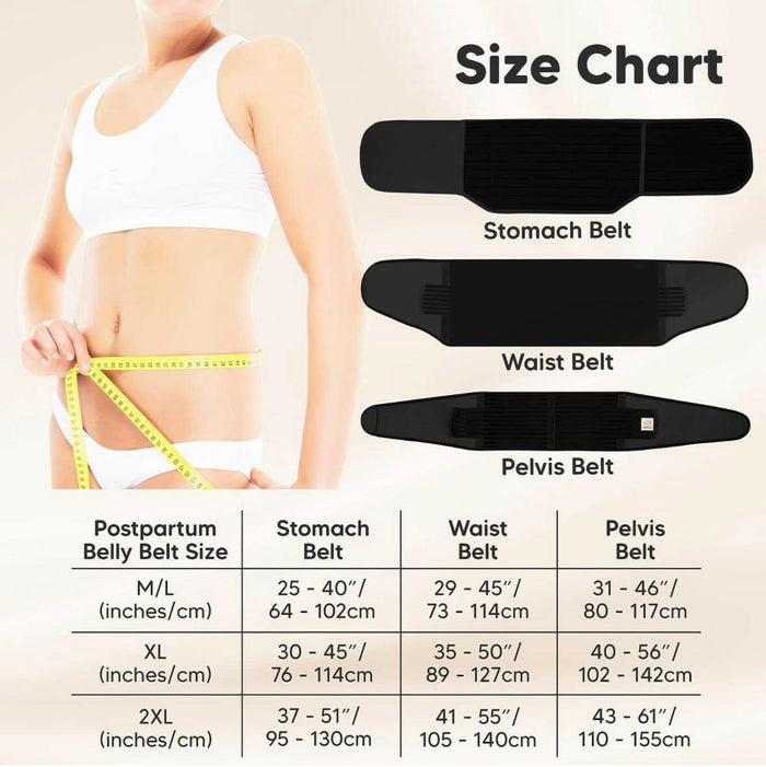 3 in 1 Postpartum Belly Support Recovery Wrap - Postpartum Belly Band, After Birth Brace.