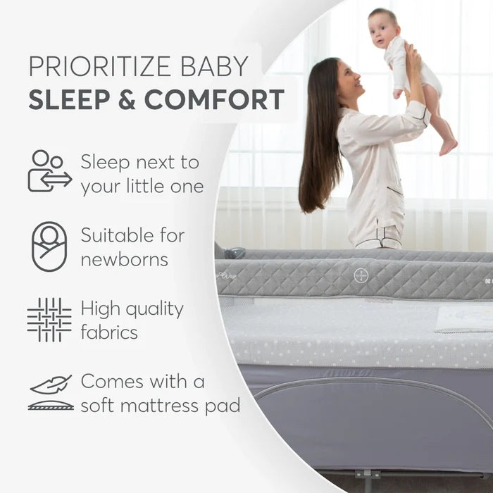 Kikkaboo Baby Cot 2 Levels 2026 (Milky Way Grey)