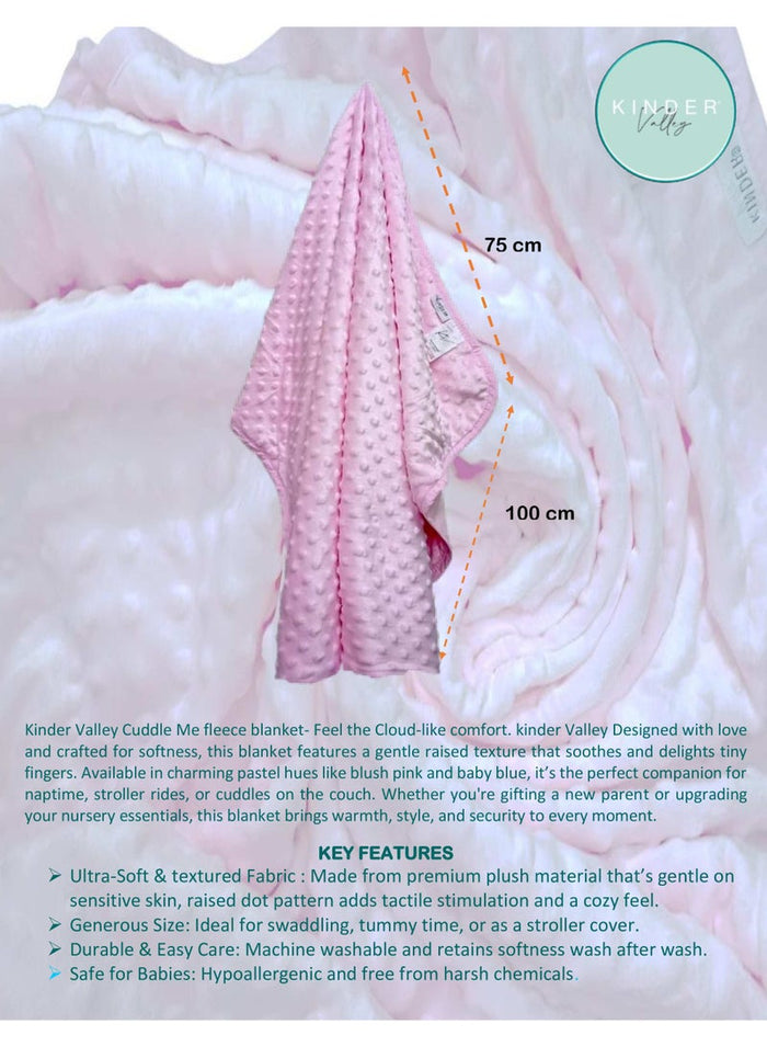 Kinder Valley Baby Cuddle Me Fleece Blanket (Pink)