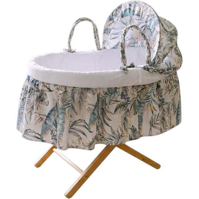 Kinder Valley Palm & Pine Moses Basket with Stand