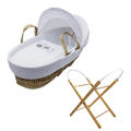 Kinder Valley Starry Sky Moses Basket With Natural Stand