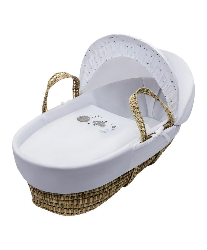 Kinder Valley Starry Sky Moses Basket With Natural Stand