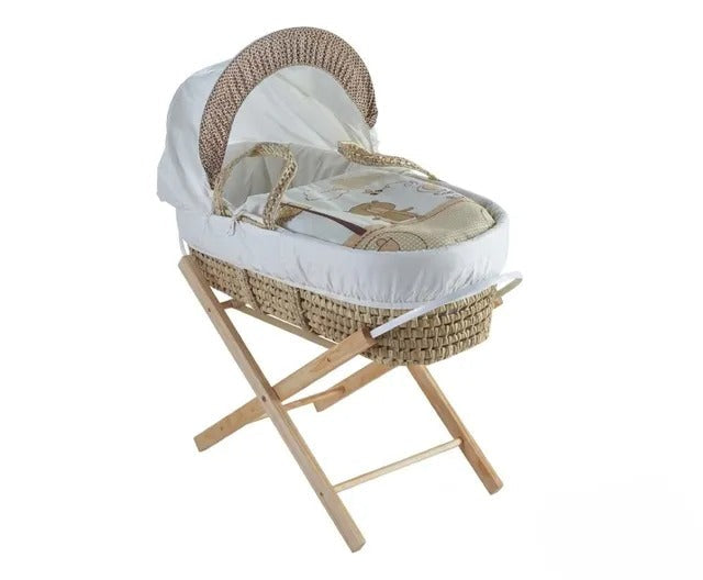 Kinder Valley Ted Adventure Moses Basket with Folding Stand