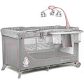 Kinderkraft Joy Folding Bed with Accessories (Pink)