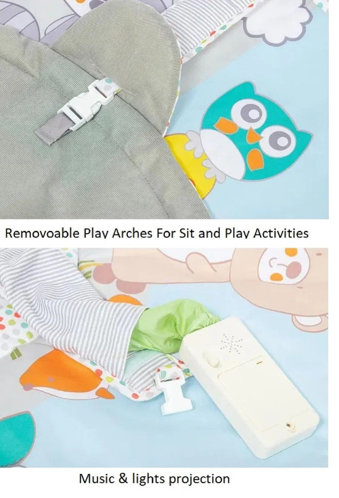 Konig Kid Baby Play Gym Mat with Music and Light (Animals)