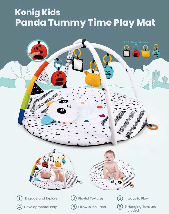 Konig Kids Baby Activity Play Gym Mat (Panda)