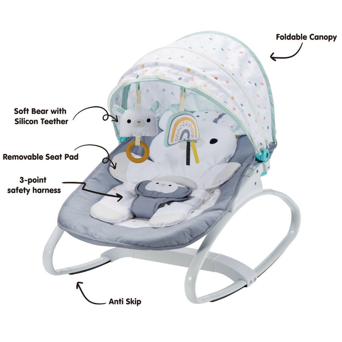 Konig Kids Baby Bouncer Seat (White)
