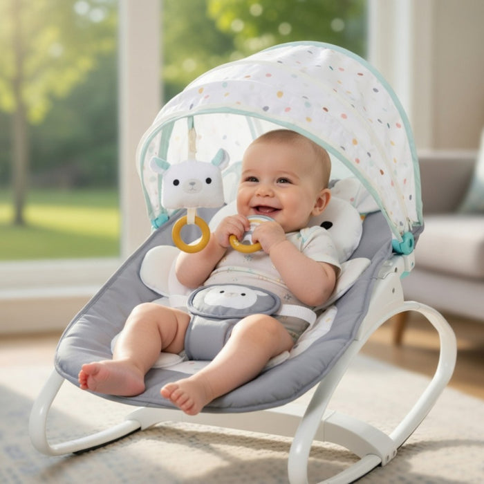 Konig Kids Baby Bouncer Seat (White)