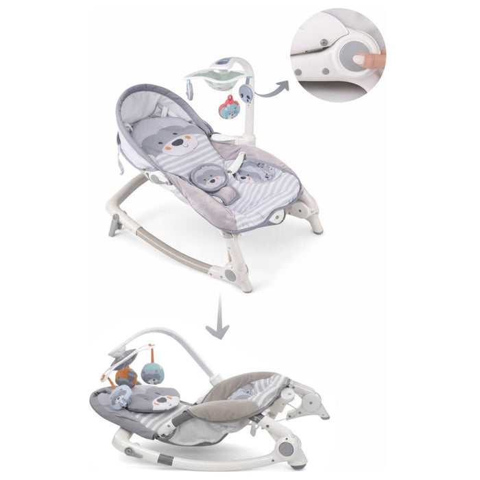 Konig Kids Baby Rocker With Music Light & Toys (Grey)