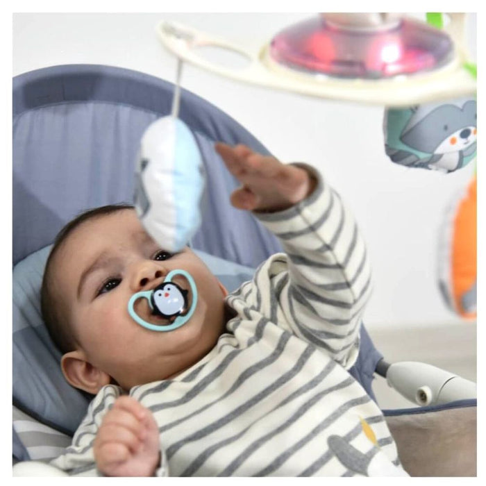 Konig Kids Baby Rocker With Music Light & Toys (Grey)