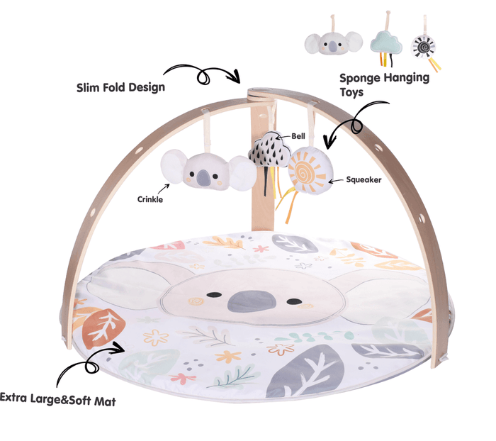Konig Kids Baby Wooden Play Gym Mat (Koala)