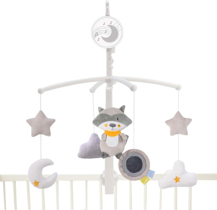 Konig Kids Bed Bell Racoon Mobile Plush & Hanging Toy