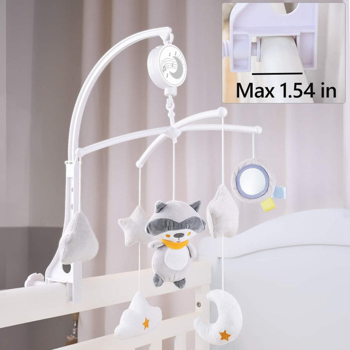 Konig Kids Bed Bell Racoon Mobile Plush & Hanging Toy