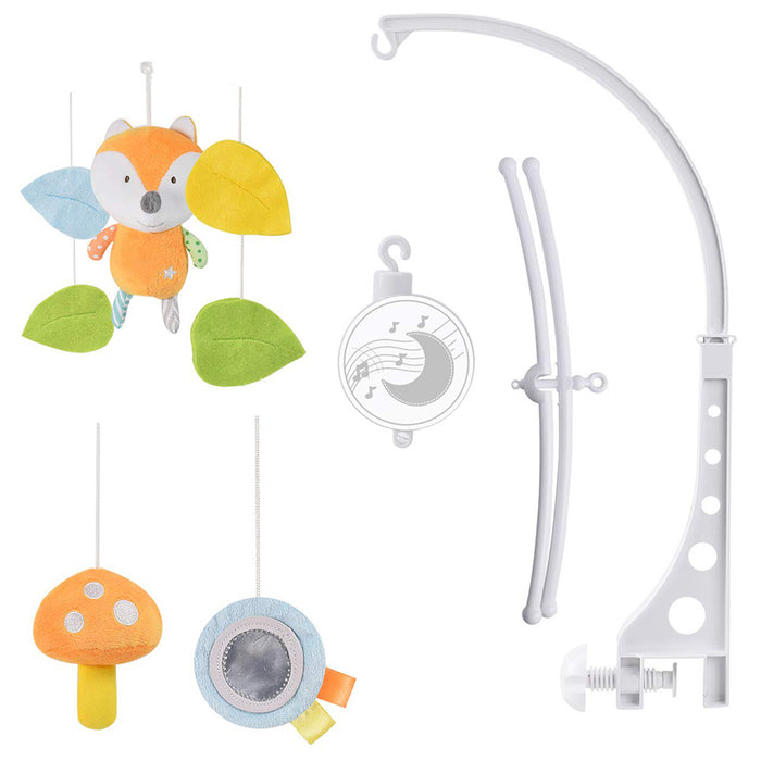 Konig Kids Fox Musical Cot Mobile w/ Plush Hanging Toys