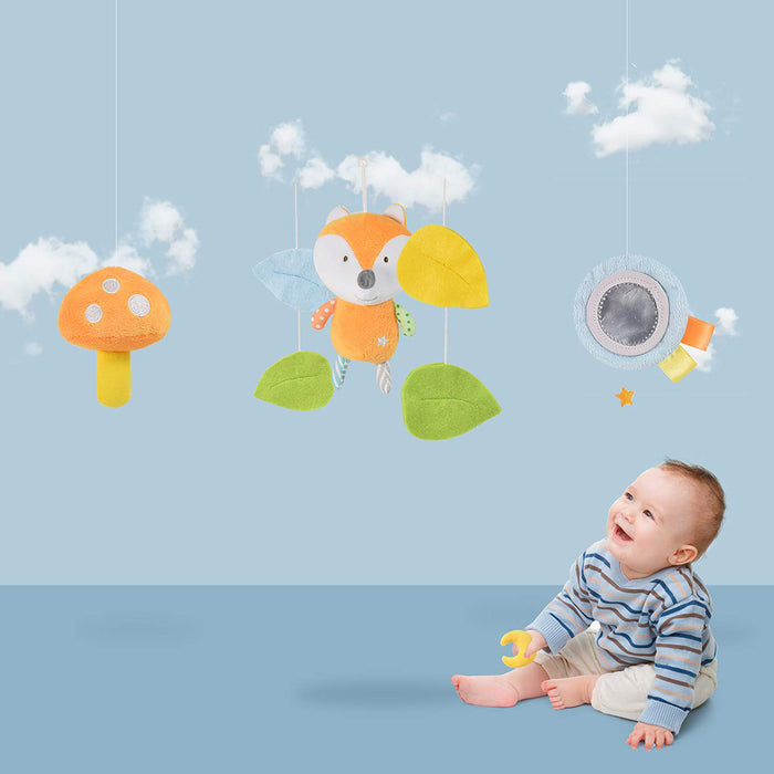 Konig Kids Fox Musical Cot Mobile w/ Plush Hanging Toys