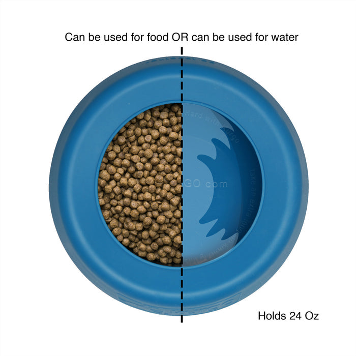 Can be used for food or can be used for water.  holds 24oz