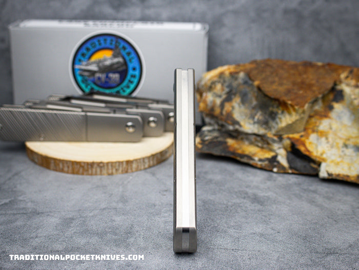 Lake Champlain Barlow: Clip Point - Sawcut Titanium