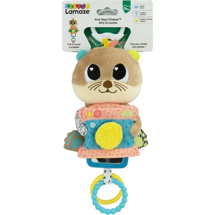 Lamaze Arty Says Cheese Otter Clip And Go Pram Toy