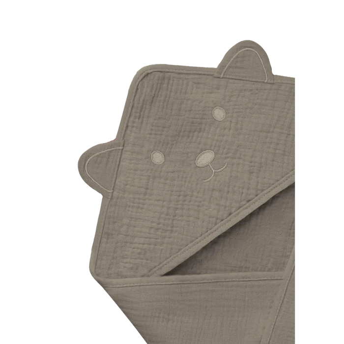 Lionelo Muslin Hooded Towel (Beige Cappuccino)