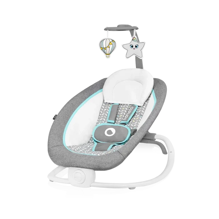 Lionelo Pascal Baby Bouncer/Rocker (Grey Scandi)